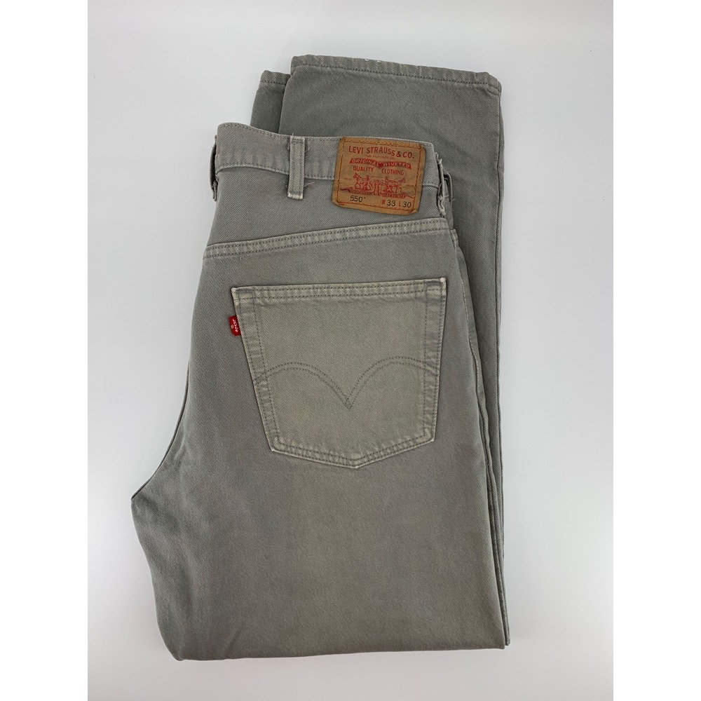 Vintage Levis 550 Jeans Men‎ 38x30 Gray Relaxed Fit Tapered Leg Made USA